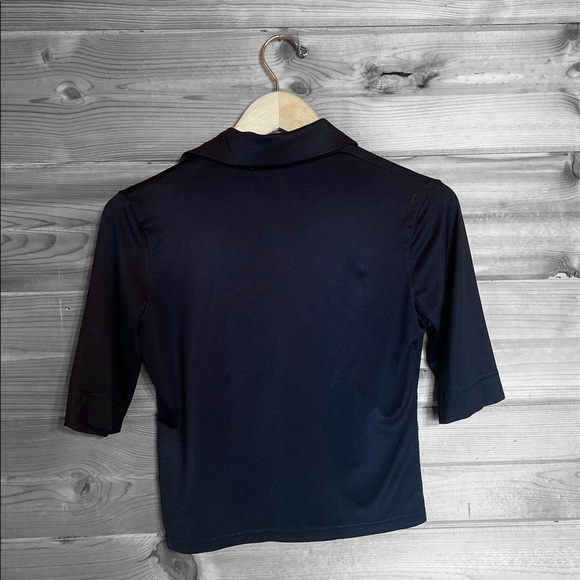 Wild Fire Black collared Pullover Top Women’s Size Large - Picture 4 of 4